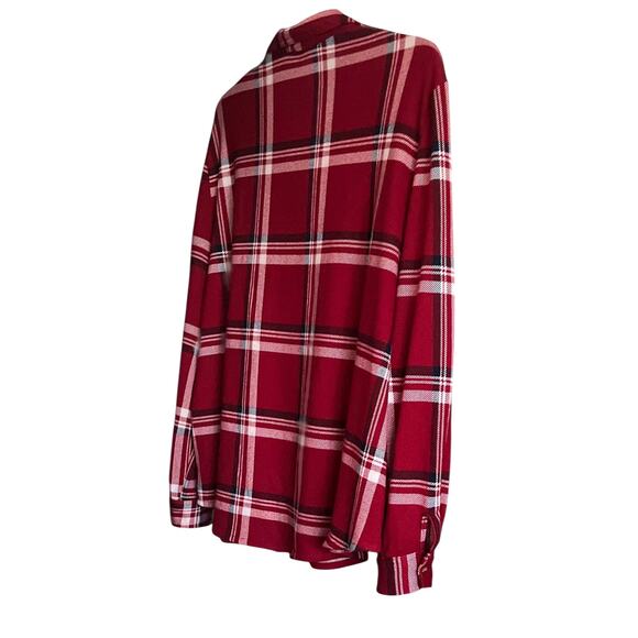 PASSPORT LONG SLV BUTTON  TOP, WOMENS, 3X, RED WHITE NAVY BLUE PLAID, WESTERN - Picture 8 of 11